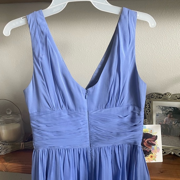 NWT Donna Morgan Lilac Silk Twist front gown - Picture 4 of 8